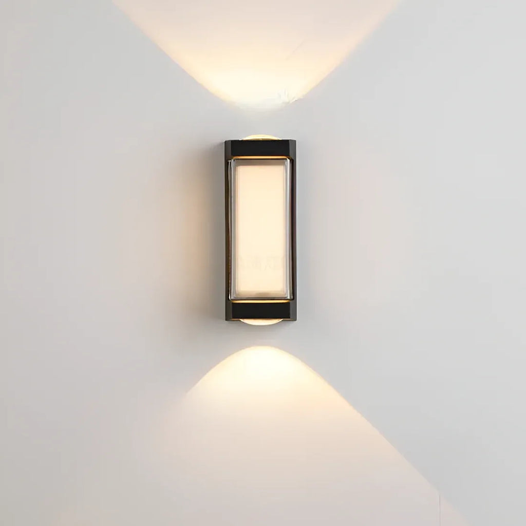 Oona Minimalist Frosted Acrylic Up & Down LED Outdoor Wall Light