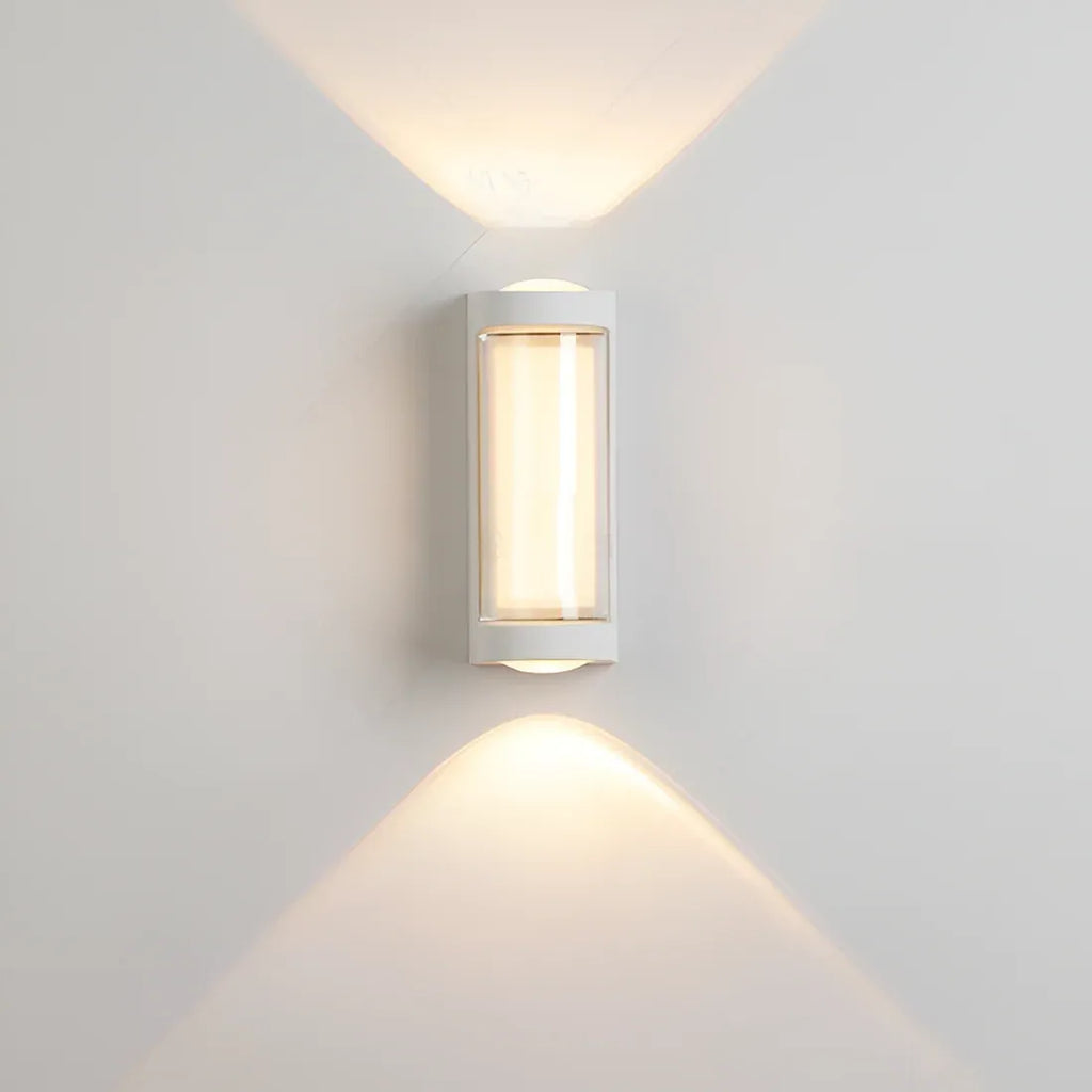 Oona Minimalist Frosted Acrylic Up & Down LED Outdoor Wall Light