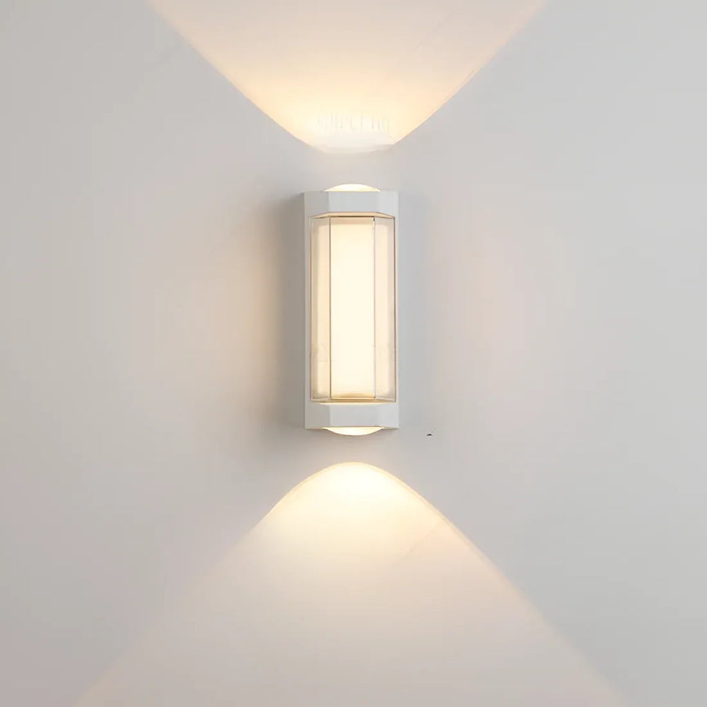 Oona Minimalist Frosted Acrylic Up & Down LED Outdoor Wall Light