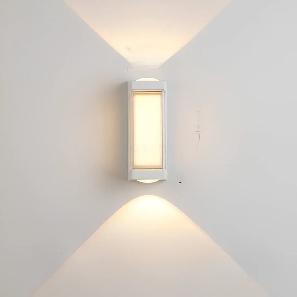 Oona Minimalist Frosted Acrylic Up & Down LED Outdoor Wall Light