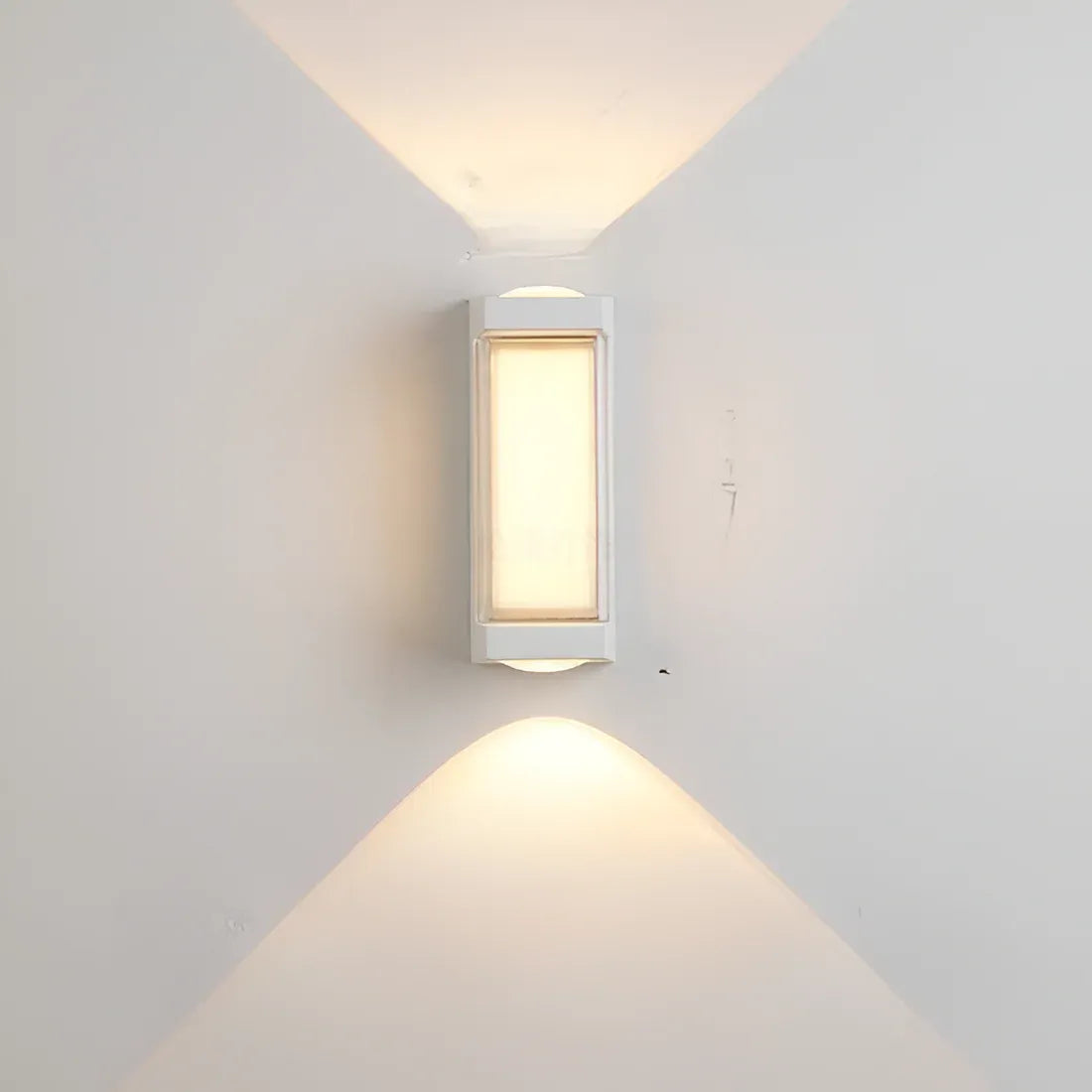 Oona Minimalist Frosted Acrylic Up & Down LED Outdoor Wall Light