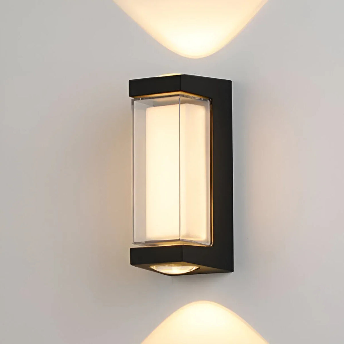 Oona Minimalist Frosted Acrylic Up & Down LED Outdoor Wall Light