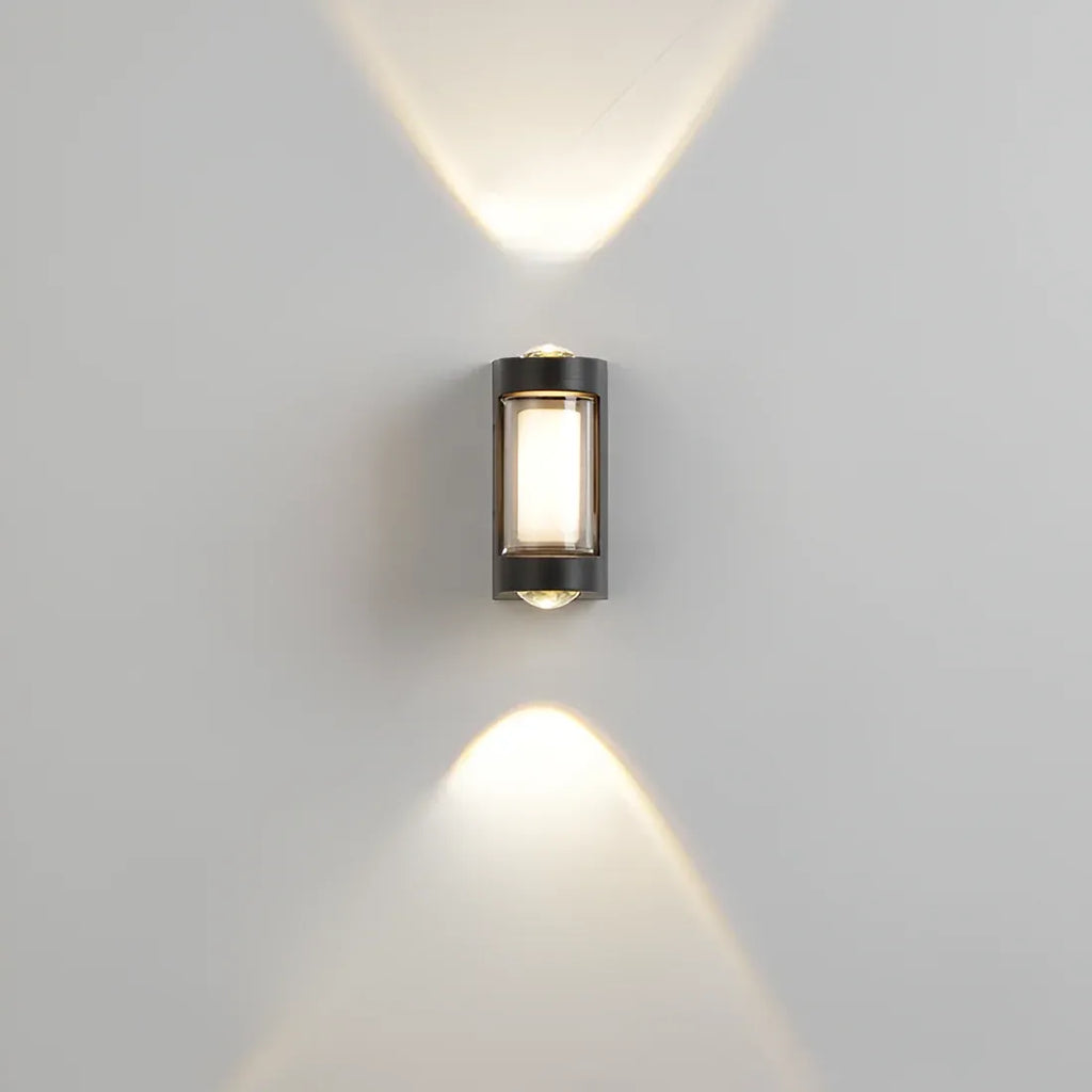 Oona Minimalist Frosted Acrylic Up & Down LED Outdoor Wall Light