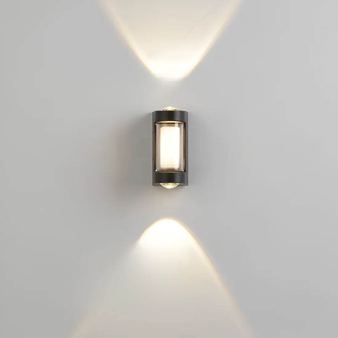 Oona Minimalist Frosted Acrylic Up & Down LED Outdoor Wall Light