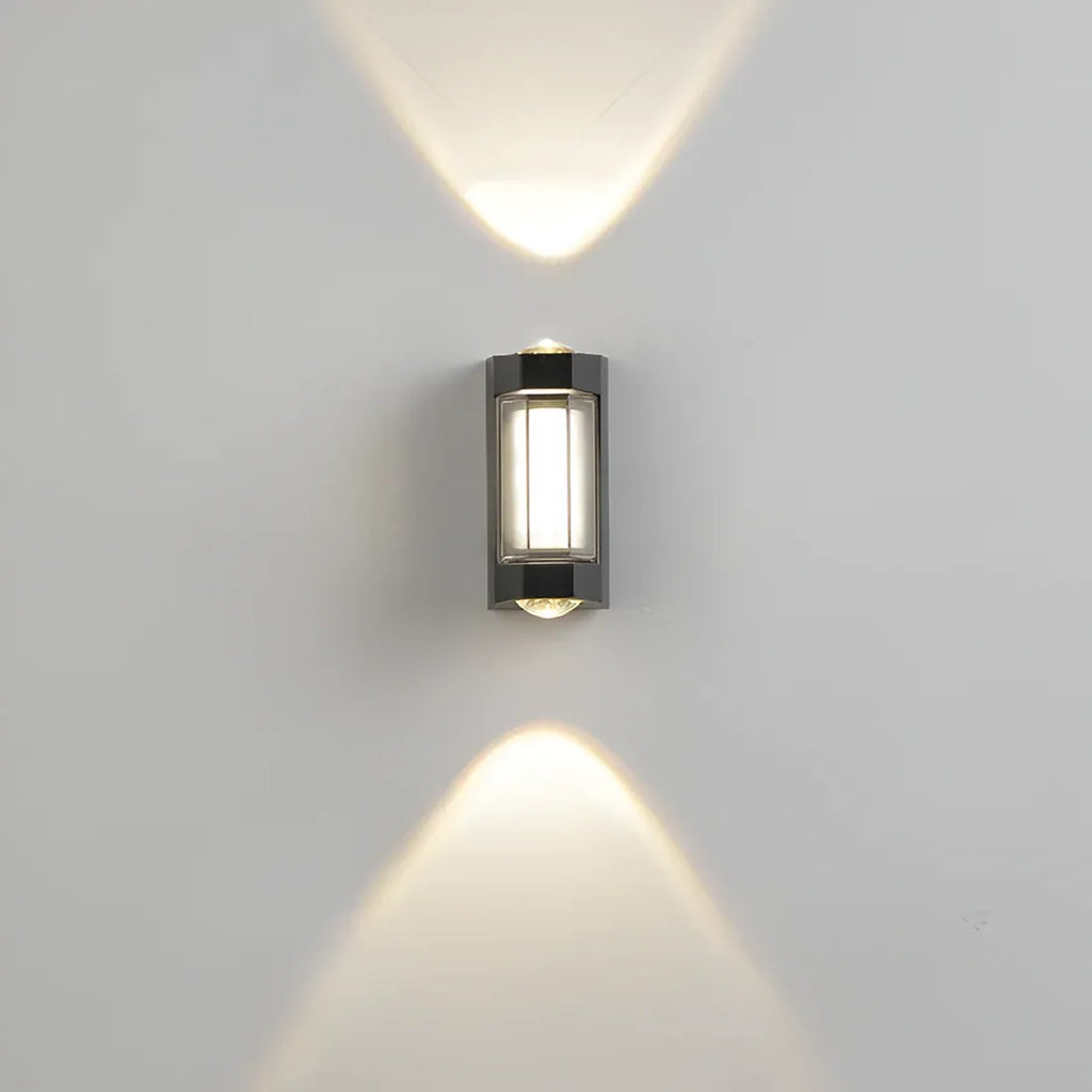Oona Minimalist Frosted Acrylic Up & Down LED Outdoor Wall Light