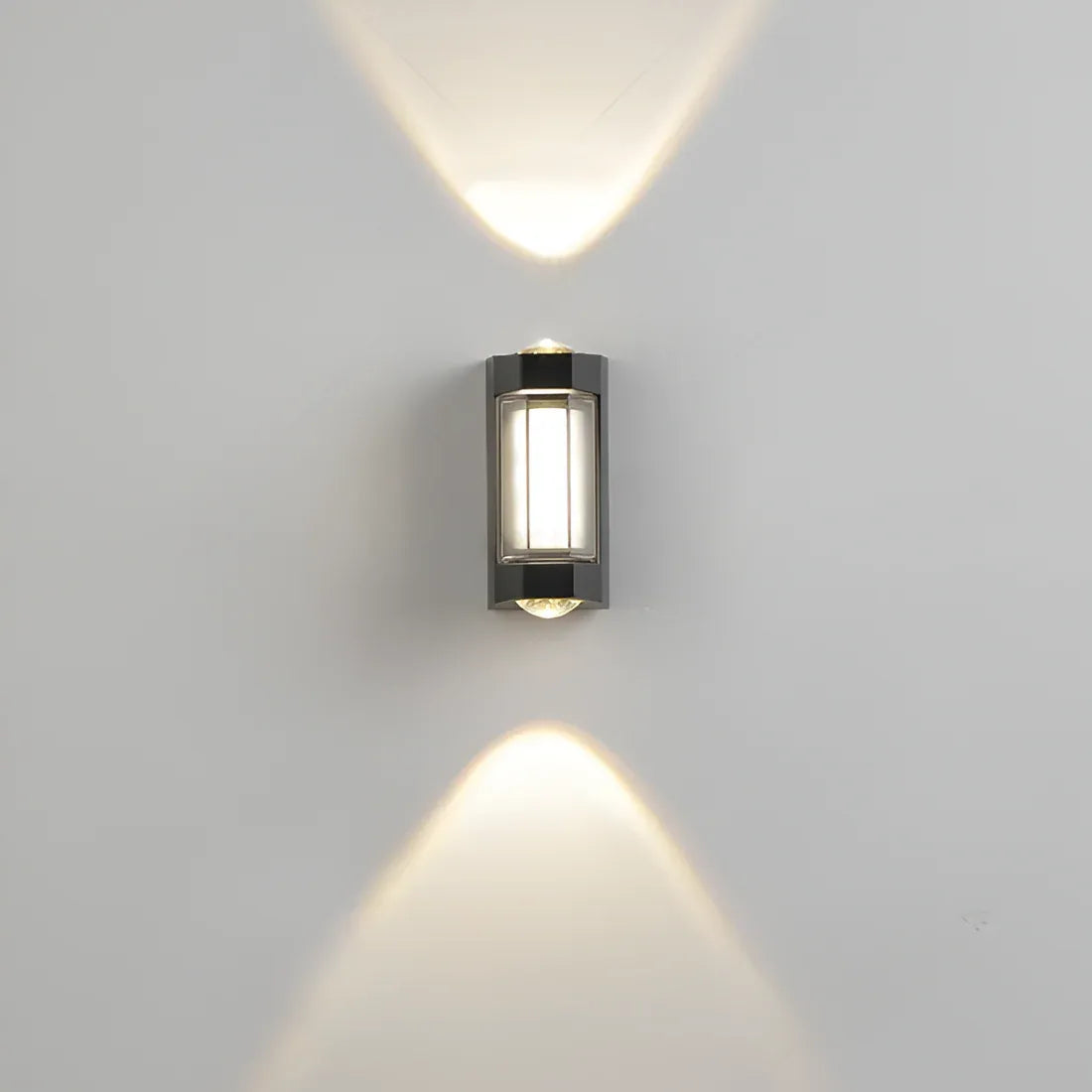 Oona Minimalist Frosted Acrylic Up & Down LED Outdoor Wall Light