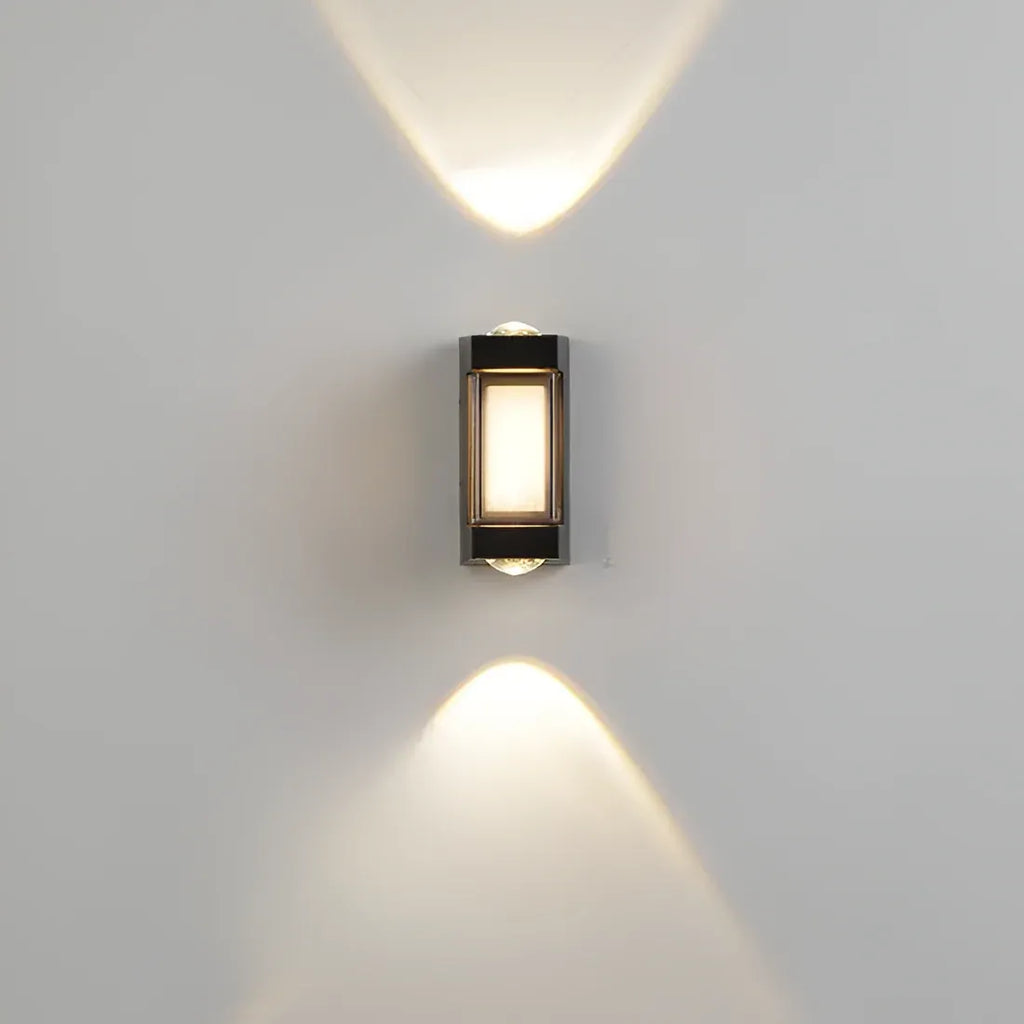 Oona Minimalist Frosted Acrylic Up & Down LED Outdoor Wall Light