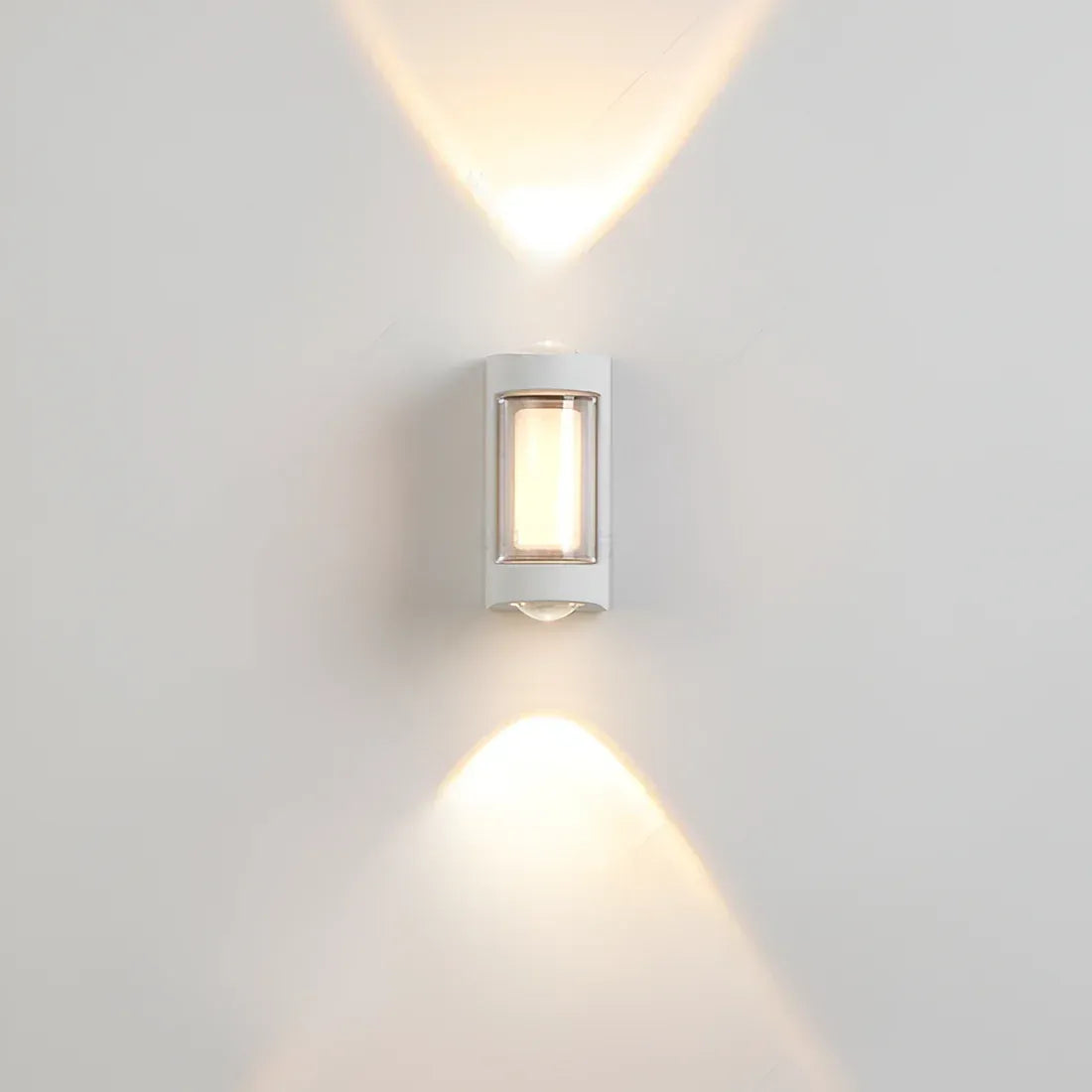 Oona Minimalist Frosted Acrylic Up & Down LED Outdoor Wall Light