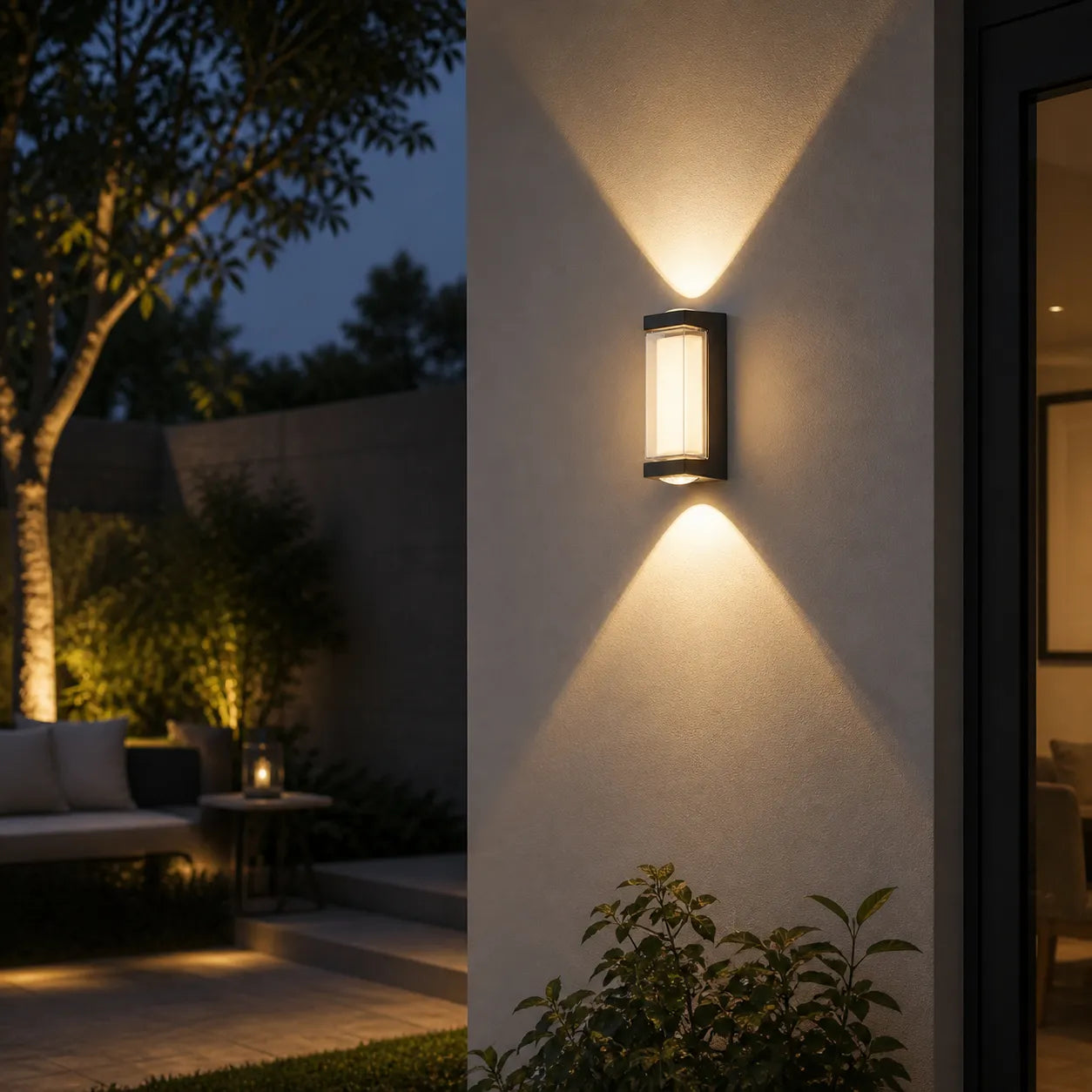 Outdoor Waterproof Acrylic Wall Light with Up and Down Glow