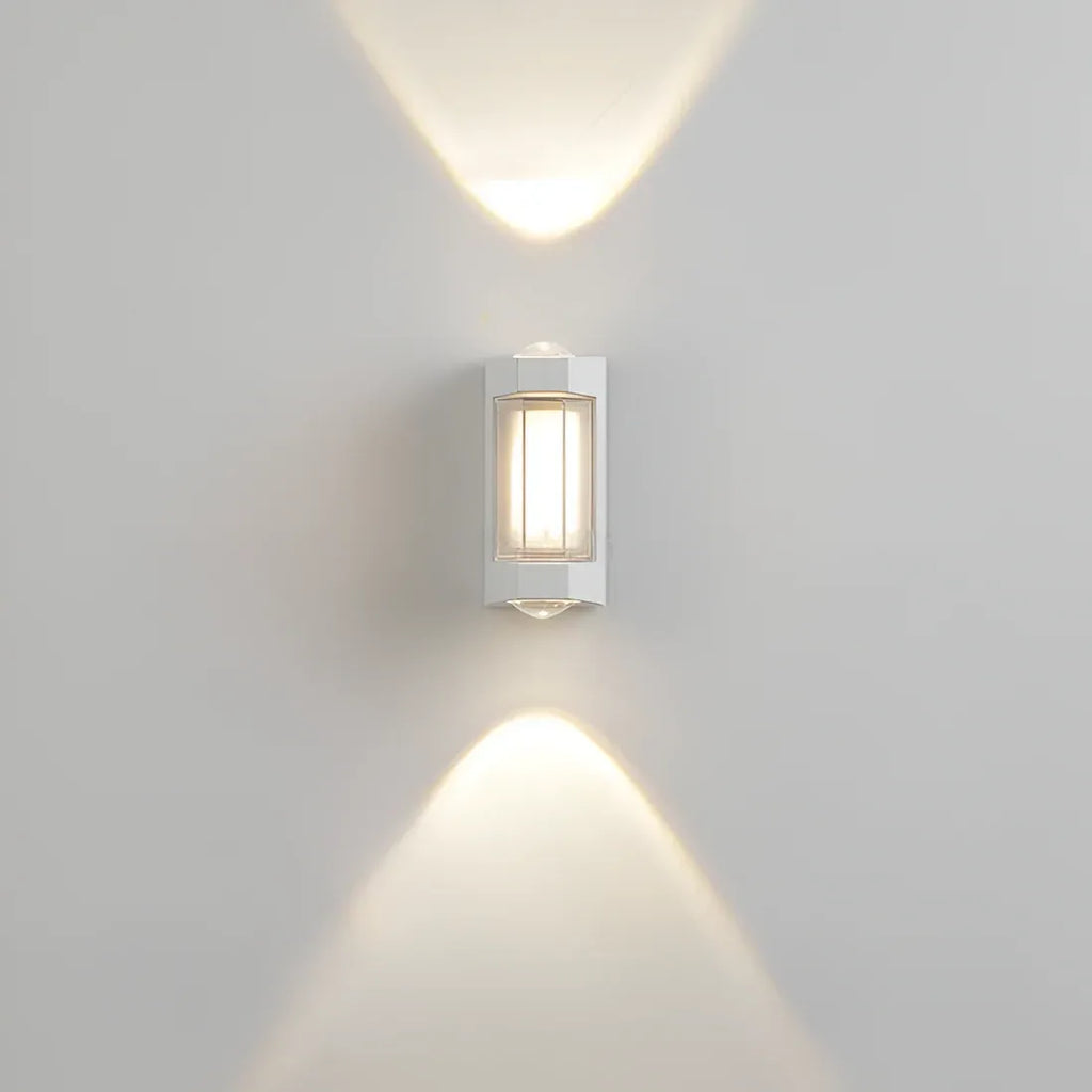 Oona Minimalist Frosted Acrylic Up & Down LED Outdoor Wall Light