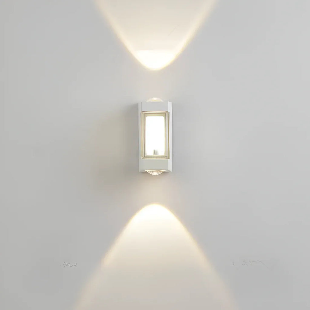 Oona Minimalist Frosted Acrylic Up & Down LED Outdoor Wall Light