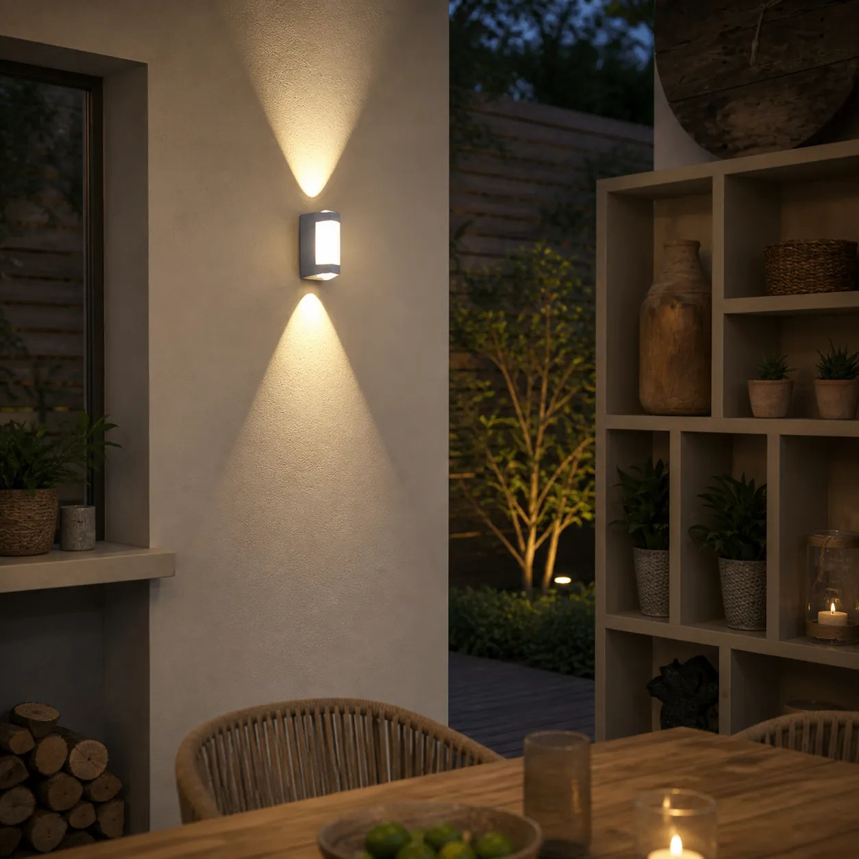 Outdoor Waterproof Acrylic Wall Light with Up and Down Glow