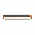Lennox Modern Oval Wood Accent LED Flush Mount Ceiling Light