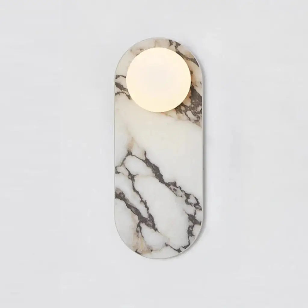 Desmond Mid-Century Marble & Glass Globe Wall Sconce