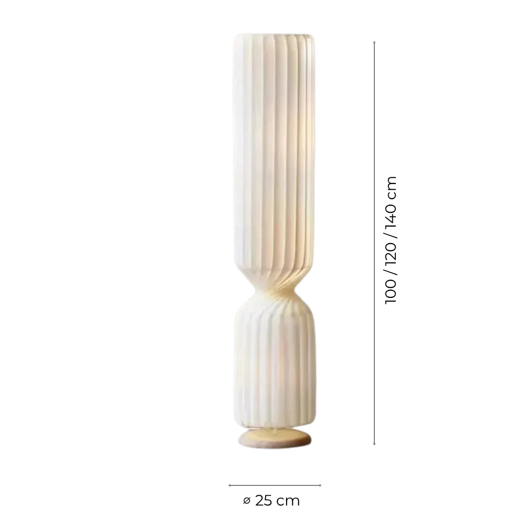 Pleated Fabric Adjustable Floor Lamp