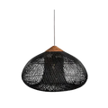 Dahlia Natural Woven Rattan Pendant Light
