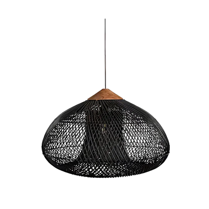 Rattan Pendant Light with Woven Shade Design