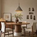 Imogen Retro Hand-Painted Metal Cone Pendant Light