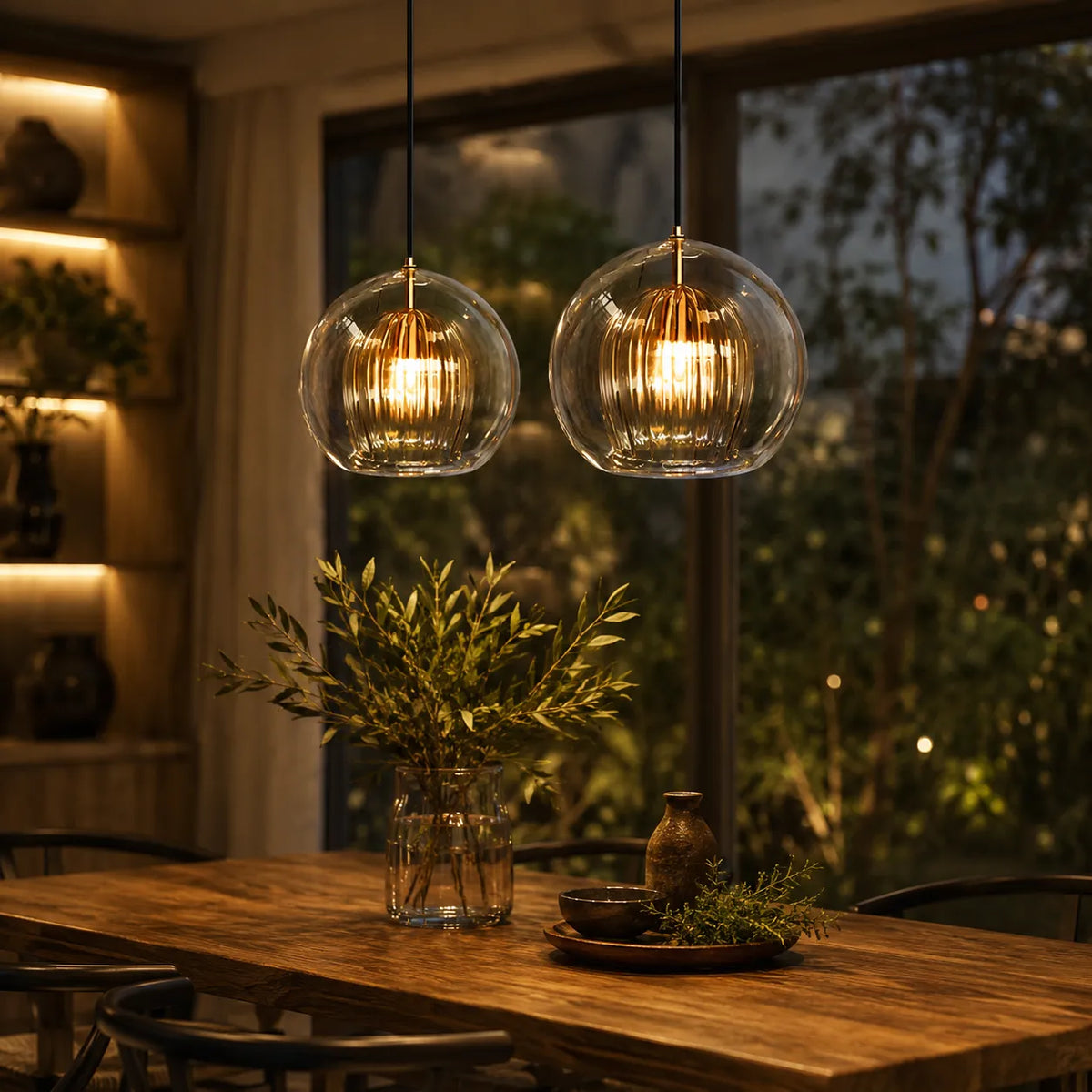 Avala Retro Glass Globe Pendant Light