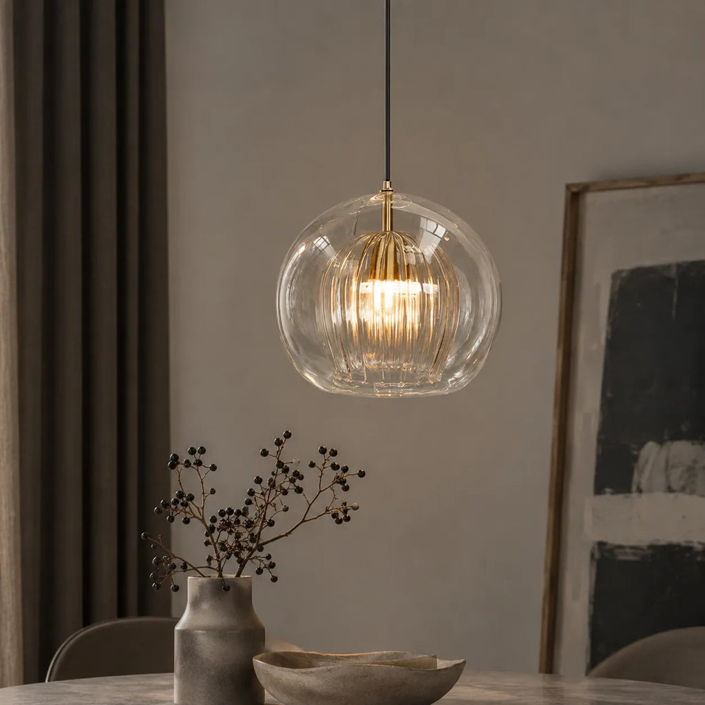 Avala Retro Glass Globe Pendant Light