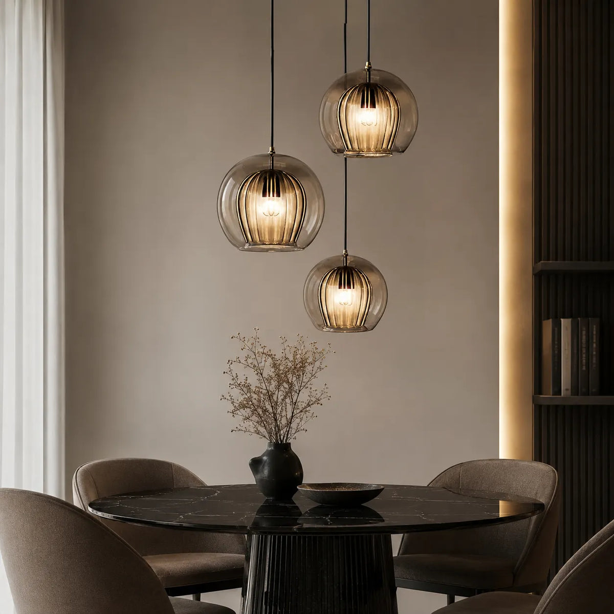 Avala Retro Glass Globe Pendant Light