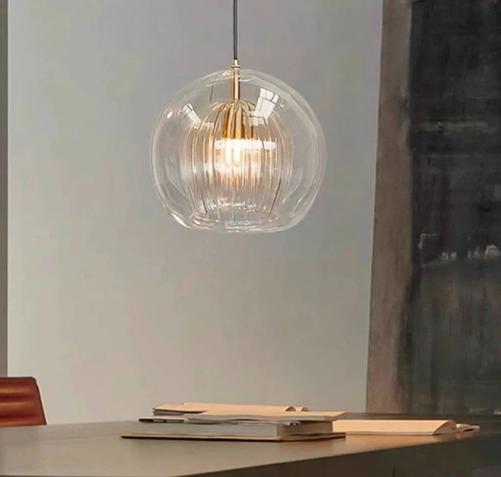 Avala Retro Glass Globe Pendant Light