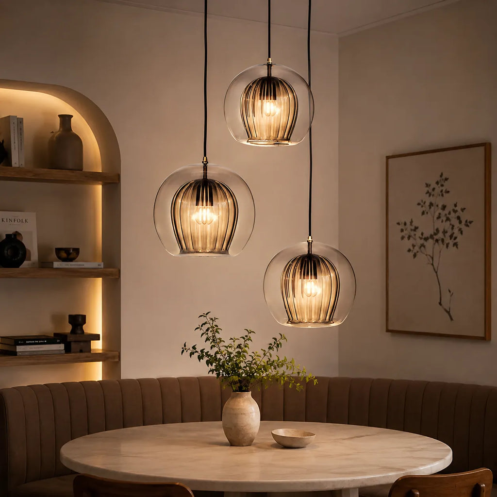 Avala Retro Glass Globe Pendant Light
