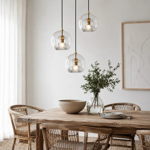 Avala Retro Glass Globe Pendant Light
