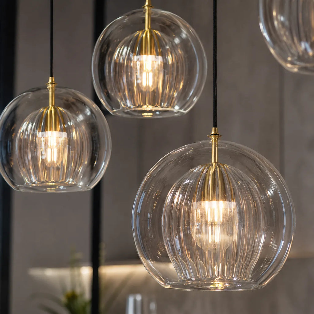 Avala Retro Glass Globe Pendant Light