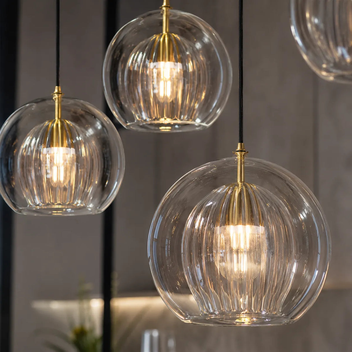 Avala Retro Glass Globe Pendant Light