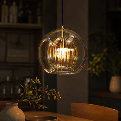Avala Retro Glass Globe Pendant Light