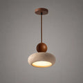 Avava Wabi-Sabi Travertine & Wood LED Pendant Light