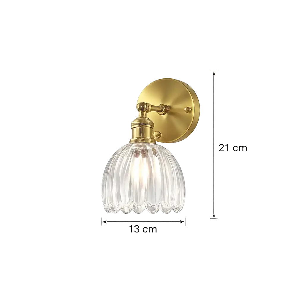 Retro Tulip Glass Wall Sconce