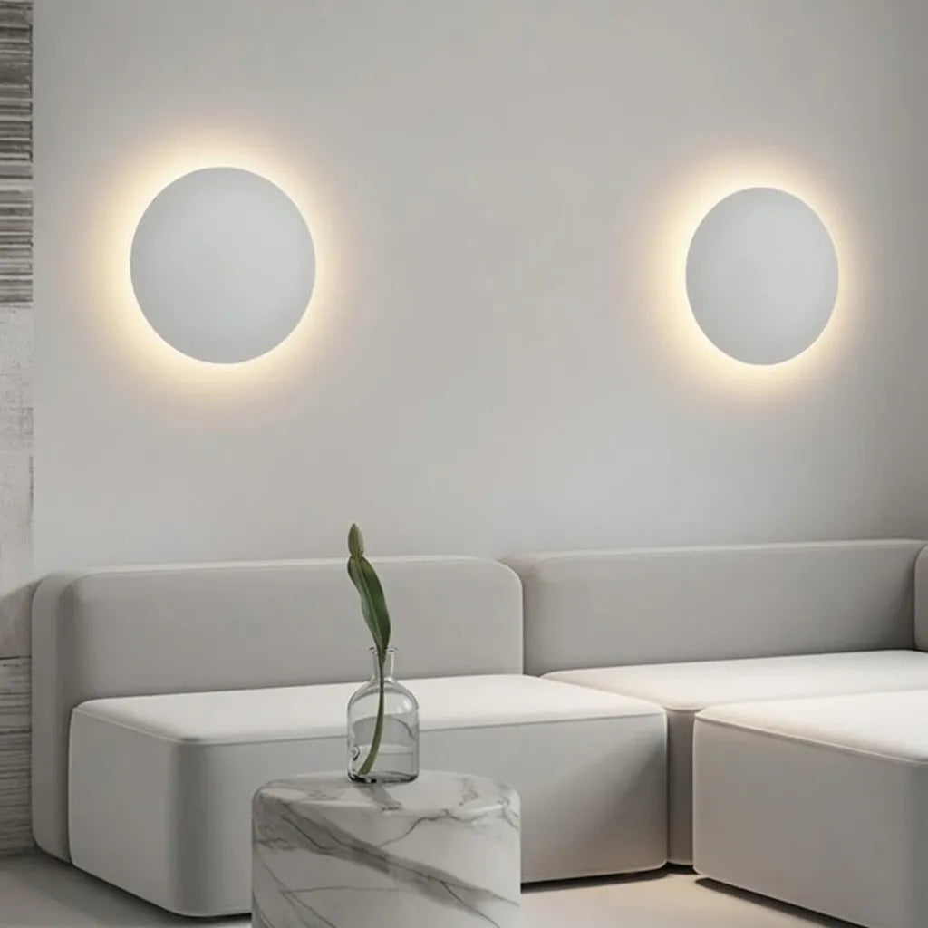 Ines Minimalist Round Aluminium LED Wall Light