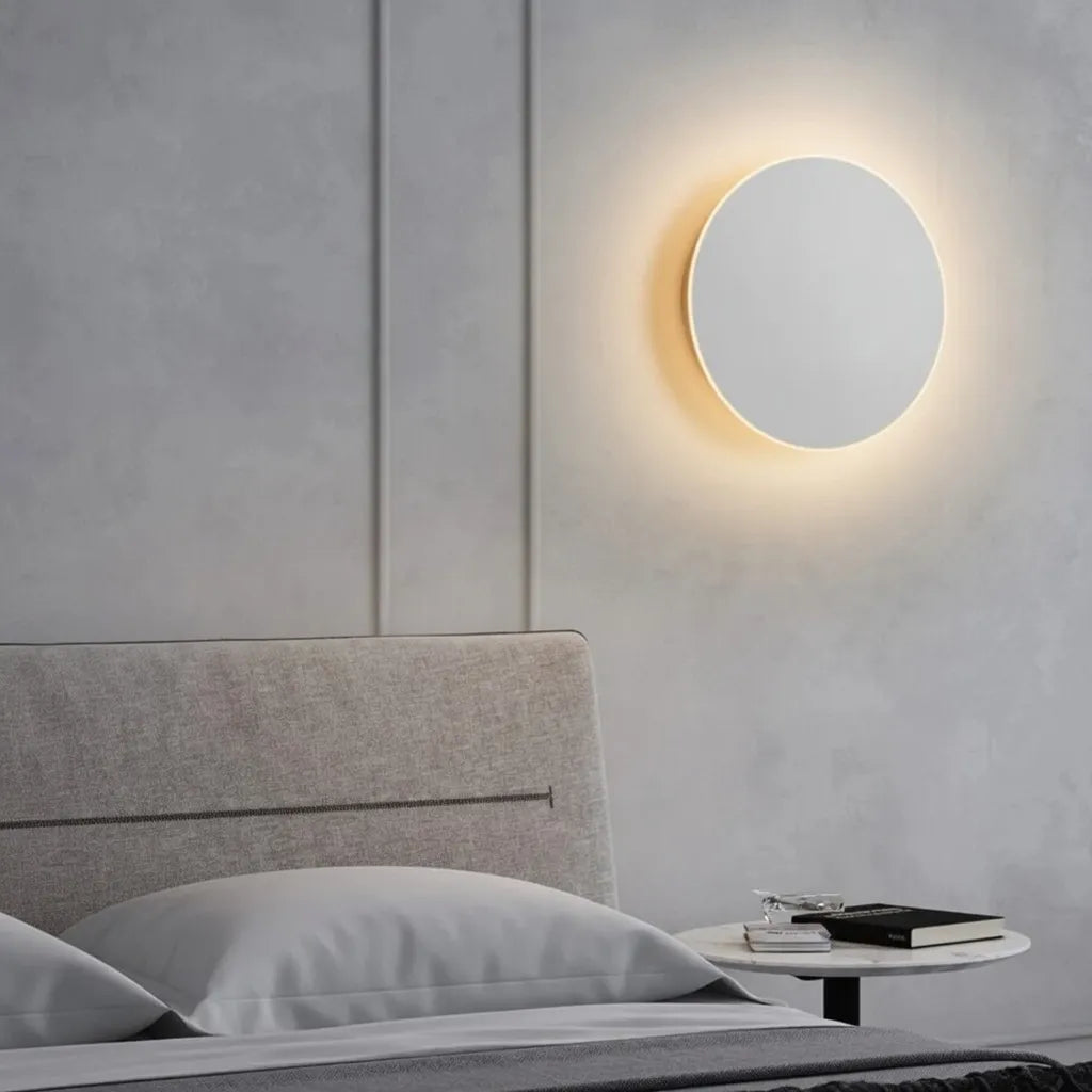 Ines Minimalist Round Aluminium LED Wall Light