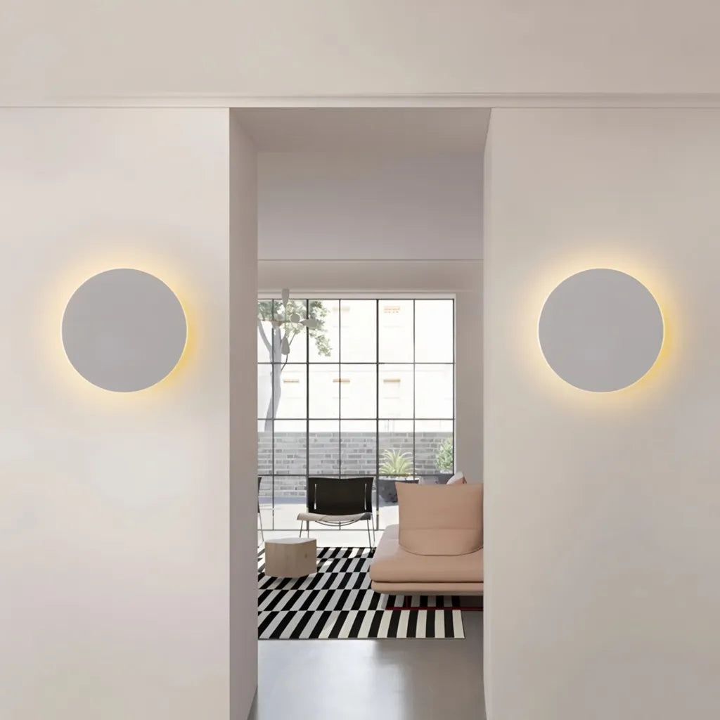 Ines Minimalist Round Aluminium LED Wall Light