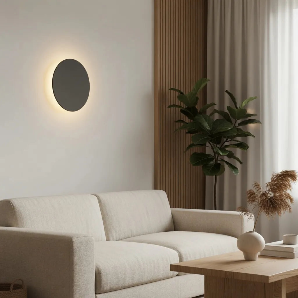 Ines Minimalist Round Aluminium LED Wall Light