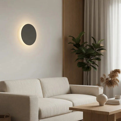 Round Aluminum LED Wall Light with Minimal Form