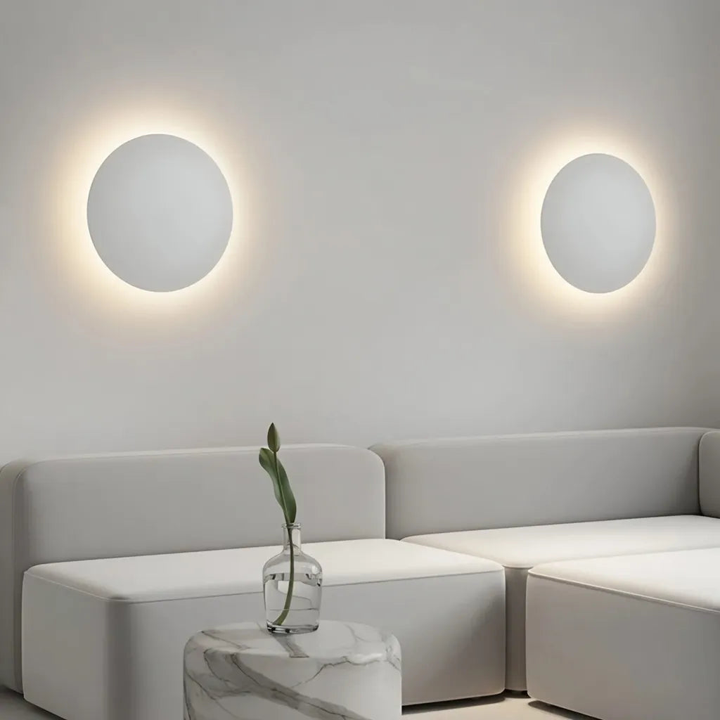 Ines Minimalist Round Aluminium LED Wall Light