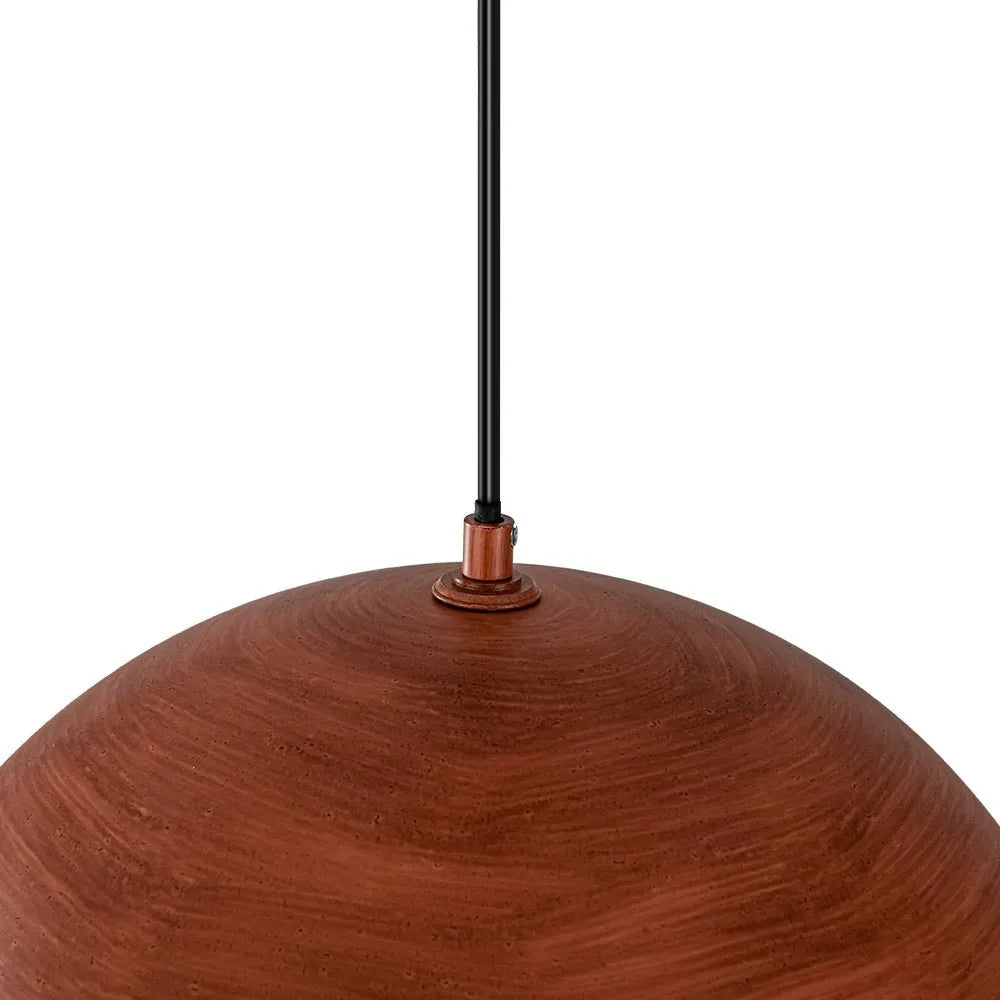 Perla Farmhouse Copper & Green Dome Pendant Light