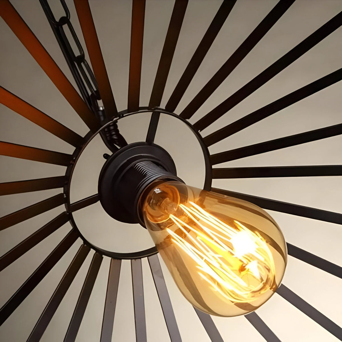 Avaria Rustic Hemp Rope & Iron Pendant Light