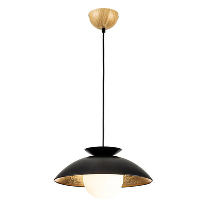Scandinavian Globe Dome Pendant Light with Gold Leaf Interior