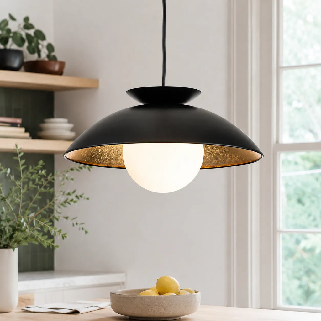 Joss Scandinavian Glass Globe Dome Pendant Light