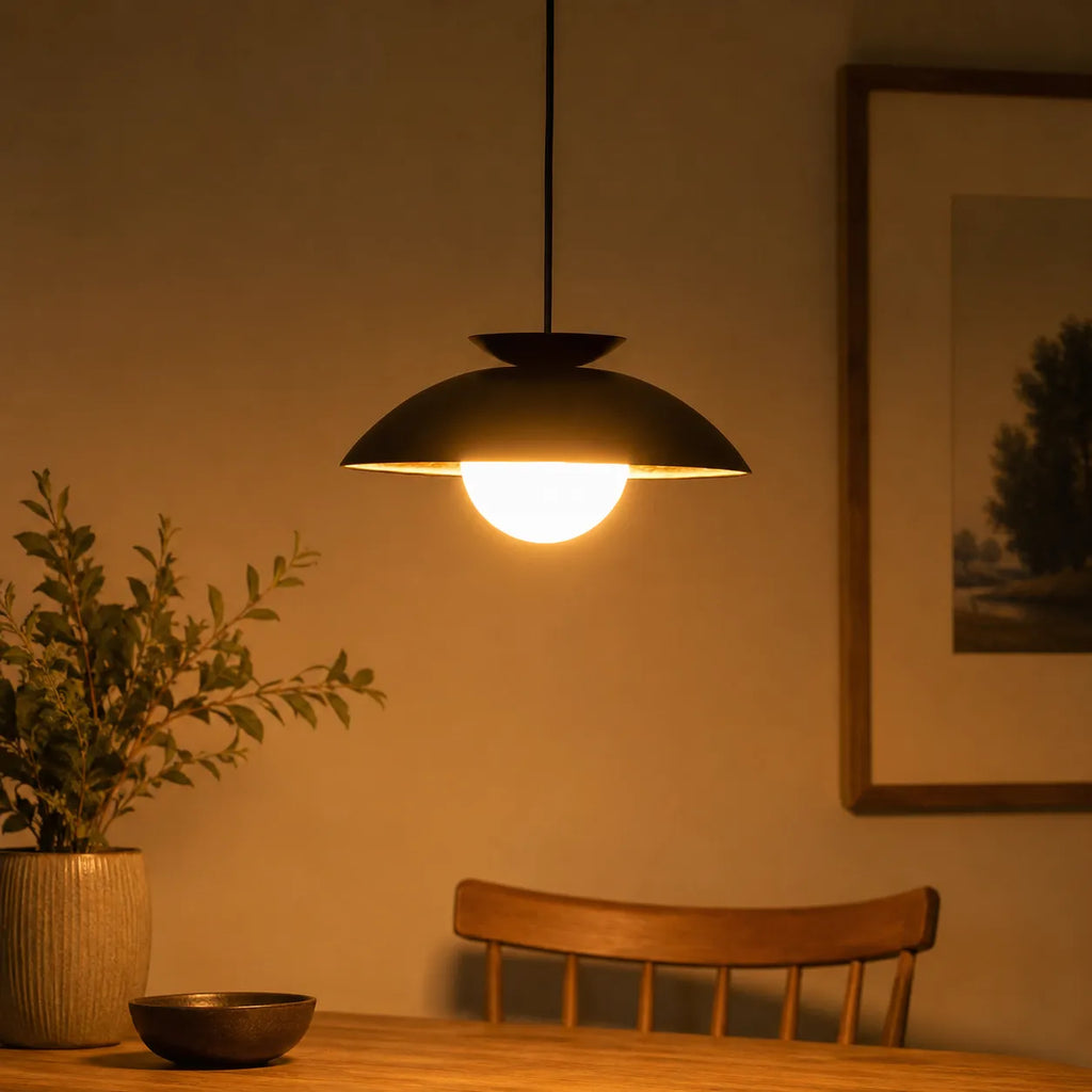 Joss Scandinavian Glass Globe Dome Pendant Light