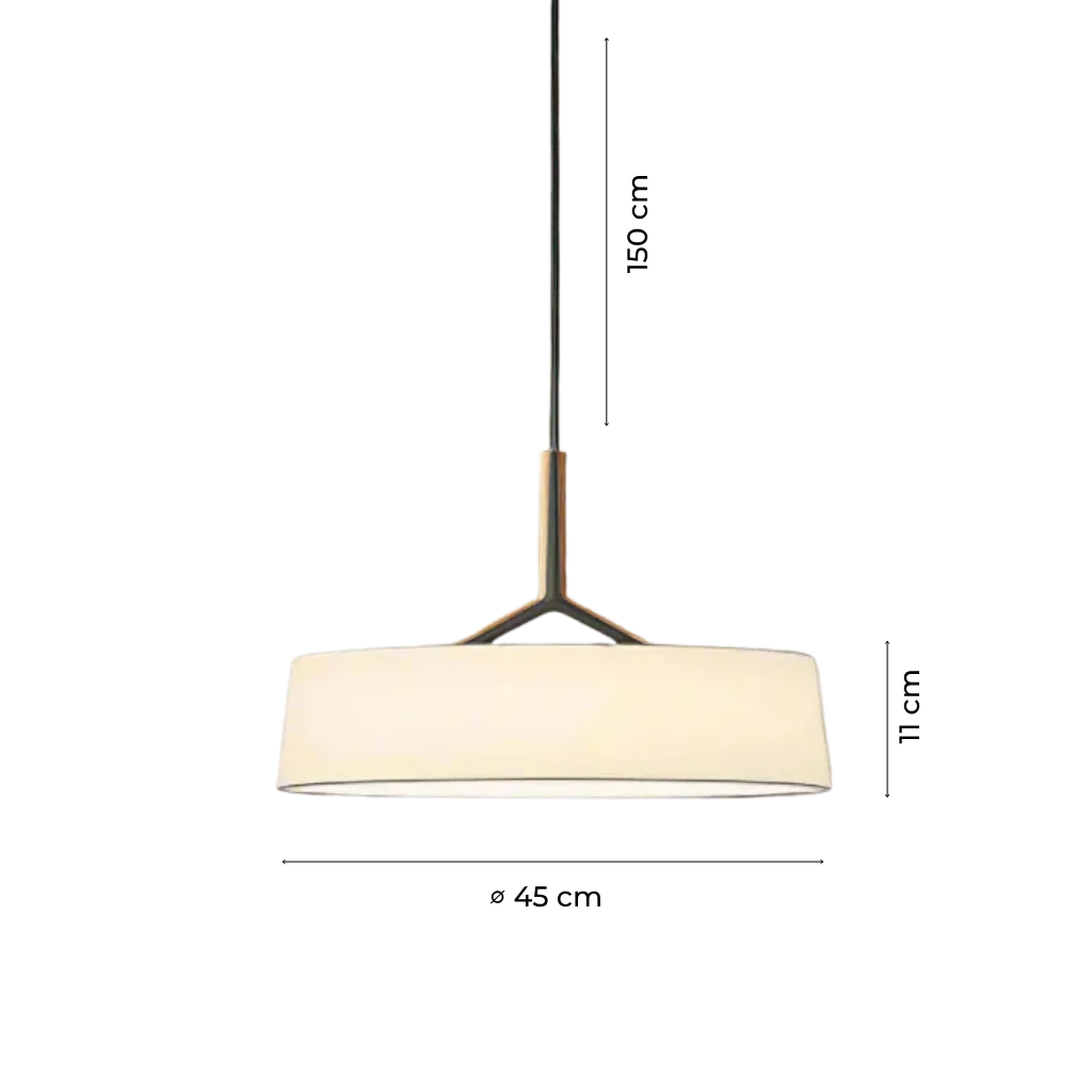 Scandinavian Linen Drum Pendant Light