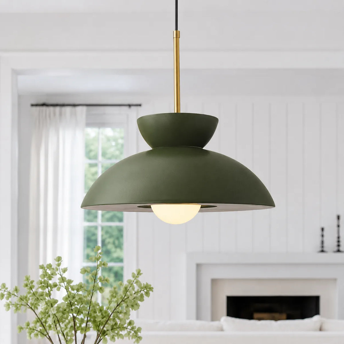 Fenna Nordic Matte Resin Dome Pendant Light