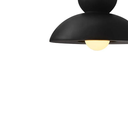 Scandinavian Resin Dome Pendant Light with Globe Accent