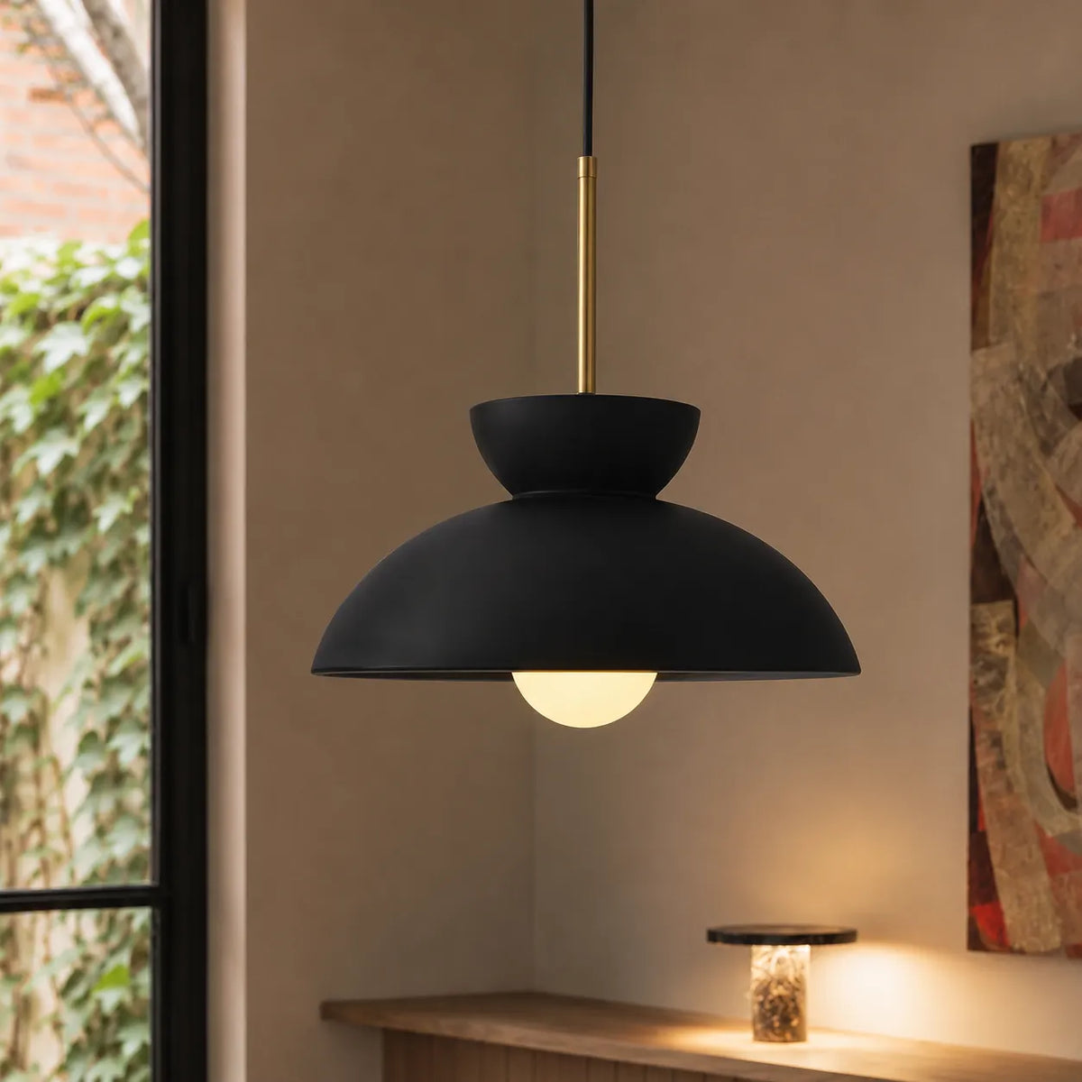 Fenna Nordic Matte Resin Dome Pendant Light