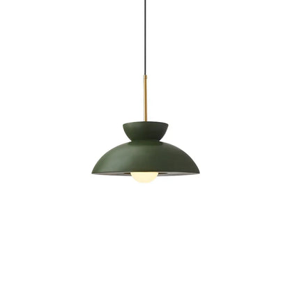 Scandinavian Resin Dome Pendant Light with Globe Accent