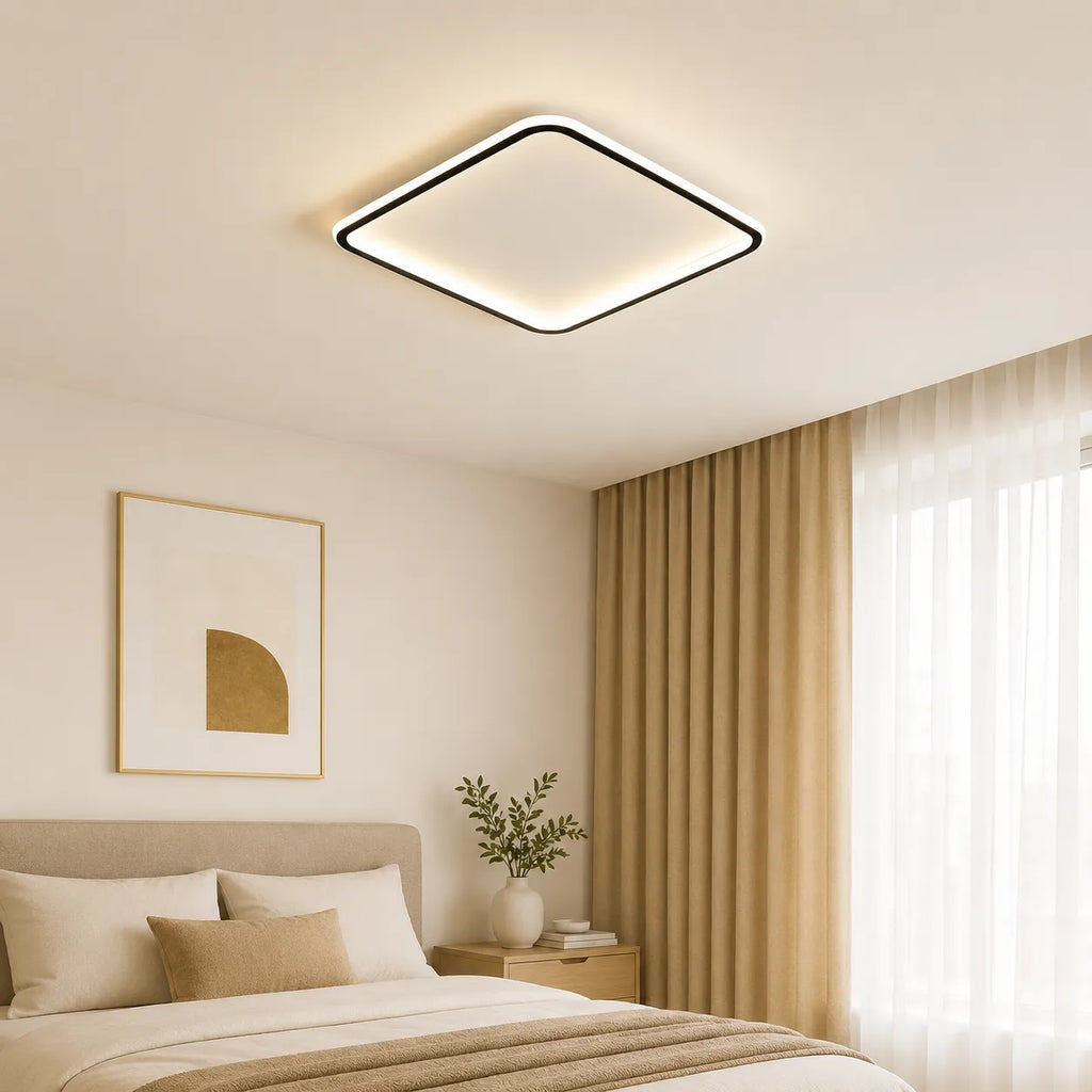 Ruben Scandinavian Square LED Flush Mount Ceiling Light